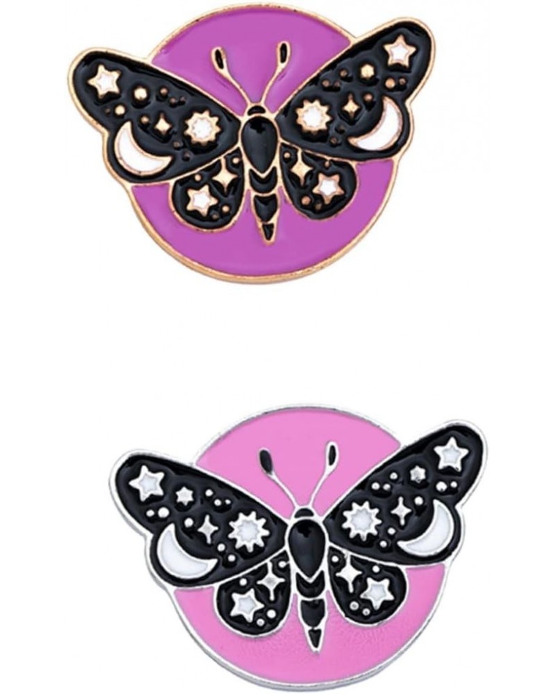 2pcs Butterfly Brooch Purple Brooch Cartoon Badge Pin Novelty Brooch Butterflies Shape Breastpin Novelty Lapel Brooches for W...